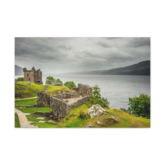 Loch Ness Scotland Modern Ruins of Urquhart Castle Multicolor Scenic Nature Phot